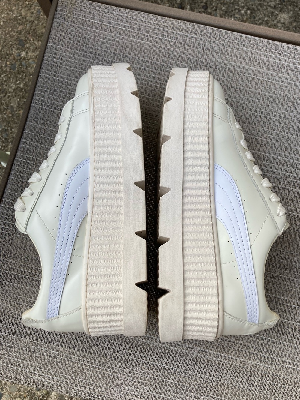 Fenty Puma by Rihanna white platform cleated creepers women's 8 - Picture 6 of 8